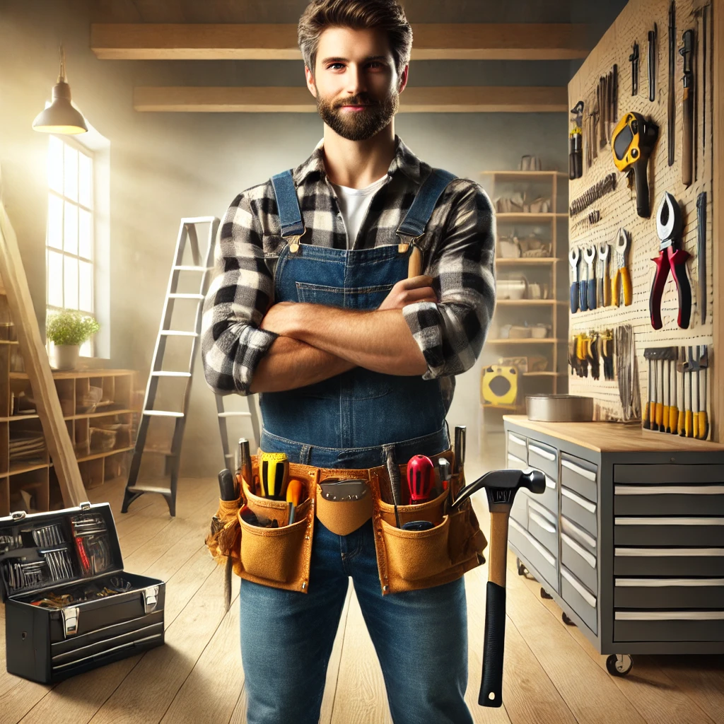 Handyman with his tools